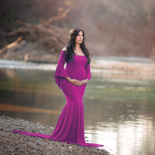 2020 New Maternity Pregnant women Photography Props Dress Pregnancy Mermaid noble royal Romantic clothing set Free shipping