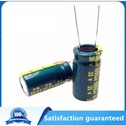 Original T36 Low ESR/Impedance high frequency 35v 1000UF aluminum electrolytic capacitor size 10*20 1000UF35V 35V1000uf 20
