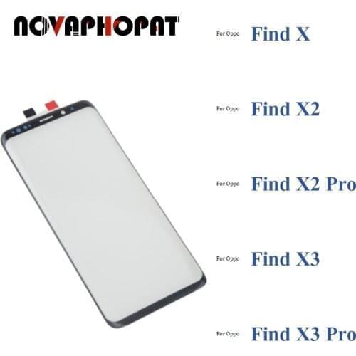 Front Edge Digitizer LCD Sensor Glass + OCA For Oppo Find X X2 X2Pro X3 Pro X3Pro Touch Screen Glass lens