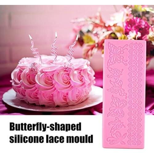 Hollow butterfly Flower Lace Mold Cake border Decoration tools Fondant Cake 3D Mold Food Grade Silicone mat Mould