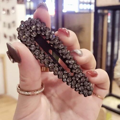 Popular Rhinestone Hair Clips Headdress Fashion Woman spring Summer Hair accessories Hairpins BB Clip Styling Tools Barrettes