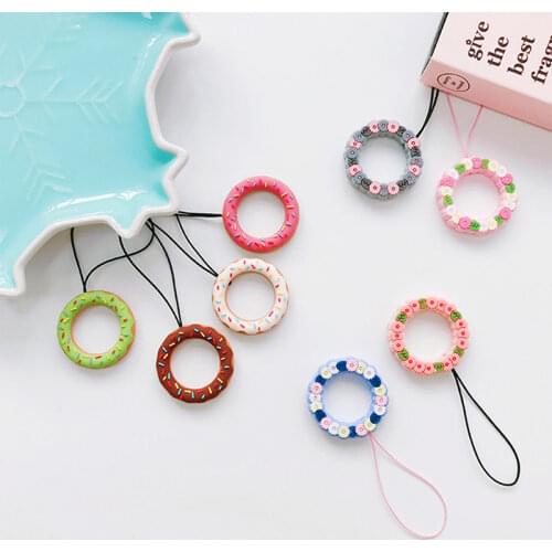 Cute Phone Strap Charm Silicone Pendant Mobile Phone Strap Ring Strap For iPhone Smartphone Universal For Airpods Key Card