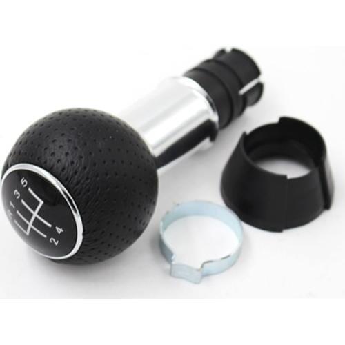 Genuine Leather knob for Audi A3 8L 01-03 23mm Chrome Ring 5/6 Speed Gear Shift knob only CNWAGNER