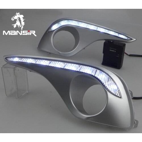 LED Daytime Running Light Daylight ABS Car DRL For Toyota Highlander 2012 2013 2014 Turning Signal headlights Auto Foglamps
