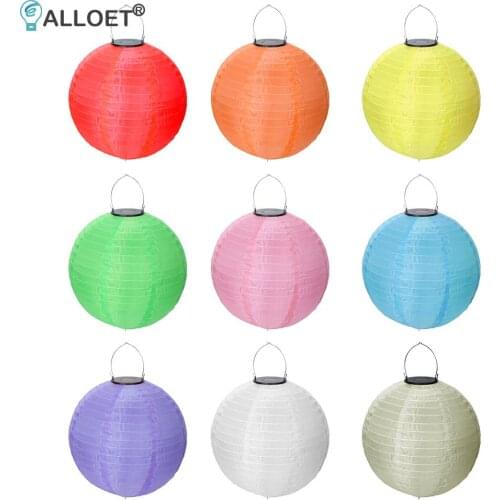 30cm LED Solar Powered Hanging Light Outdoor Waterproof Festival Lantern Landscape Lamp Garden Decoration Solar LED Lantern