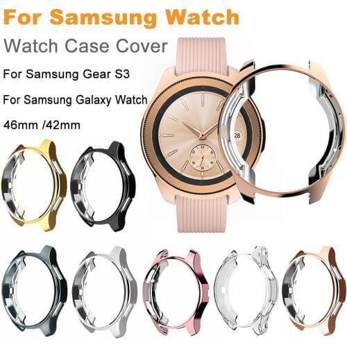 2pcs TPU Slim Protective Case Cover for Samsung Galaxy Watch 46mm 42mm Frame for Gear S3 Frontier Bumper Accessories