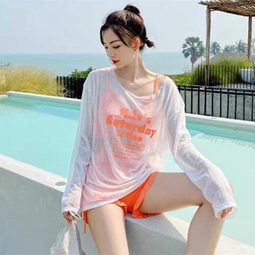 2021 Hot Sexy Korean New Style Long-Sleeved Top With Pleated High-Waist Shorts, Side Drawstring Design Fresh Three-Piece Suit