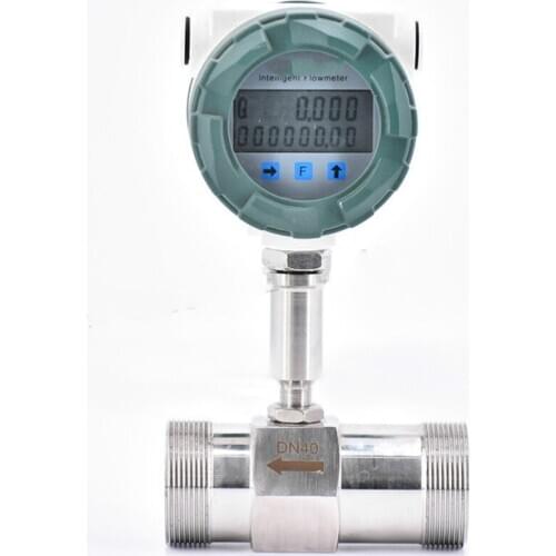 Turbine Flowmeter Measure Temperature Instrument DN40 intelligent digital flow meter water flow sensor
