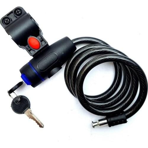 Universal Anti-Theft Bike Bicycle Lock Stainless Steel Cable Coil For Castle Motorcycle Cycle Mtb Bike Security Lock