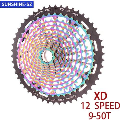 SUNSHINE 11 12 Speed Mountain Bicycle Cassette Freewheel Ultralight 9-50T 9-46T MTB Bike Sprocket Rainbow Cassette Flywheel