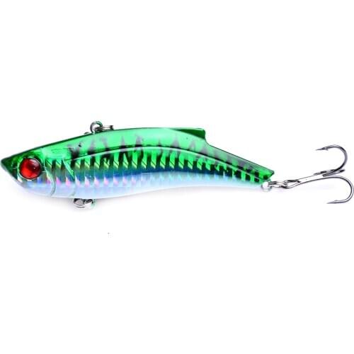 1pcs Fishing Lure 9cm 27g Sinking Vibration Ice Fishing Bait wobbler Treble Hook Fake Bait Fishing Tackle Pesca ZD003