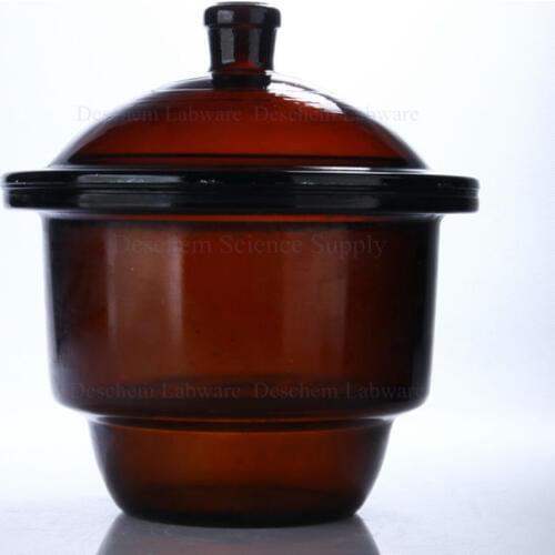 210mm,Amber Brown,Glass Desiccator Jar,Dessicator Dryer,8",New Lab Glassware