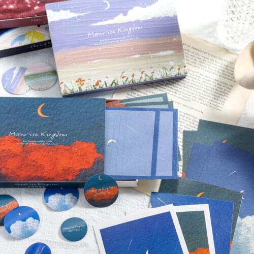 24pcs/set Moonrise Kingdom Series Envelope Message Card Letter Set Le Petit Prince Storage Stationary Gift Paper