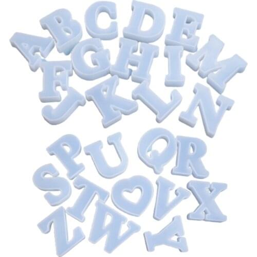 26 Pcs/Set English Alphabet Crystal Epoxy Resin Mold Letter Decorations Silicone Mould DIY Crafts Jewelry Making Tool 40GB
