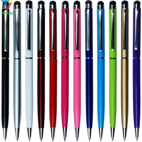 3000pcs/lot Stylus Ball Point Pen 2 in 1 Muti-fuction Capacitive Touch Screen & Writing for Smart CellPhone Tablet