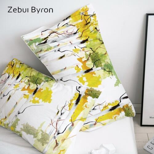 3D HD Pillow Case Pillowcase Custom/50x70/50x75/50x80/70x70 Decorative Pillow Cover,Woods oil painting Bedding Drop Ship