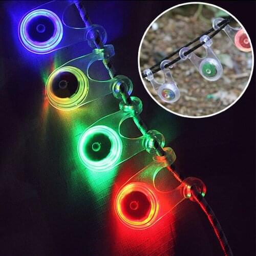 5 pcs Mini Tent Light 3 Modes Tent Rope LED Hanging Lamp Bicycle Warning Flashing Taillight For Outdoor Camping Fishing Cycling