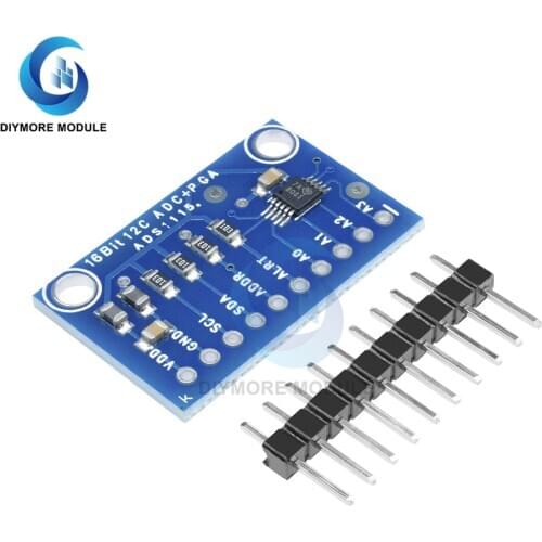 ADS1115 ADC Module Analog-to-Digital Converter 16-Bit 4 Channel High Precision I2C IIC Interface for Battery Monitor