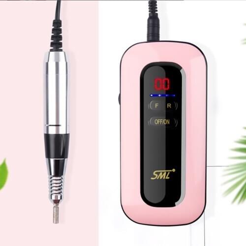 Nail Drill Manicure 35000RPM Rechargeable Set File Nail Pen Machine Battery Portable Nail Grinding Machine Pedicure Set Nail