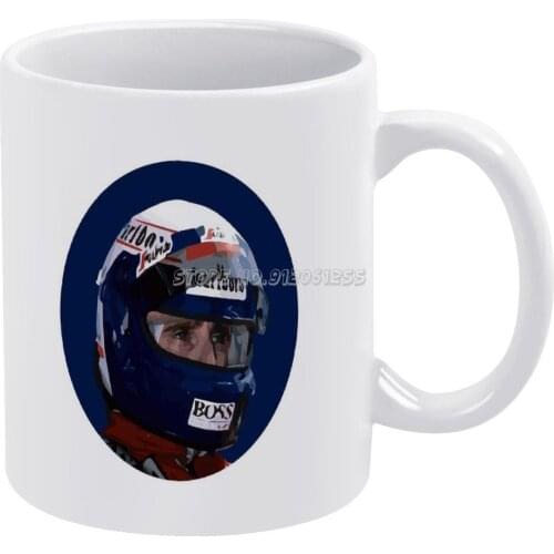Alain Prost White Mug 11oz Funny Ceramic Coffee Tea Milk Cups Prost Fan Art