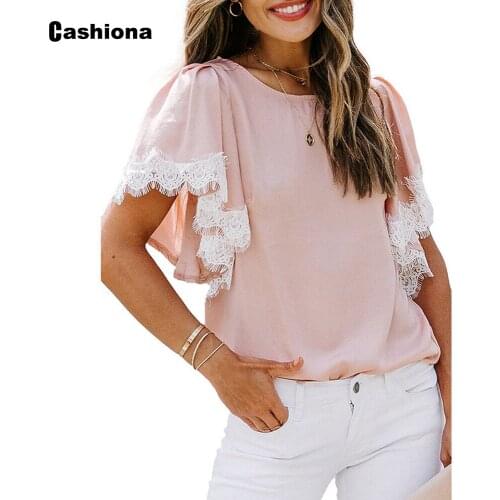 Розовые блузки Cashiona China At AliExpress