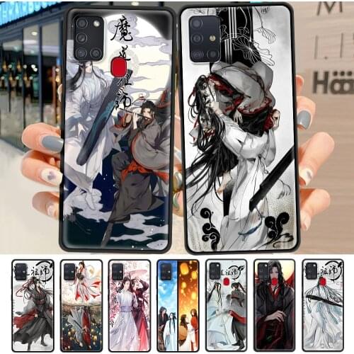 Black Case For Samsung Galaxy A51 A71 A21s A31 A12 A52 A32 5G A22 A72 A02s Soft Edge Phone Bumper Cover Cas Mo Dao Zu Shi Anime