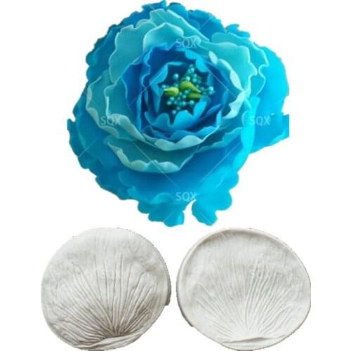 Peony flower petals fondant cake molds Fondant decoration soap chocolate mould for the kitchen baking cake tool SQ1631