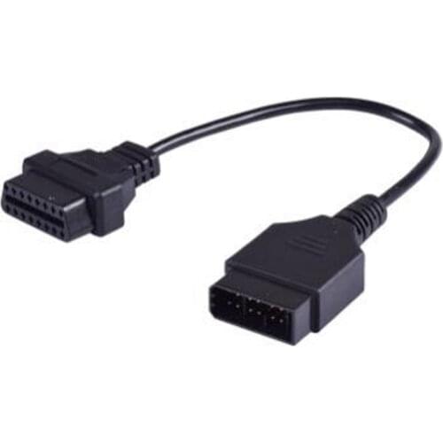 For Nisan 14 Pin OBD1 To 16 Pin OBD2 Car Diagnostic Connector Adapter Cable Black New Practical Durable and High Quality elm327