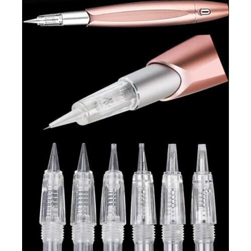 50/200pcs 1p Microblading Cartridge Needle Charme Princesse Tattoo Needle Sterilized For Permanent Makeup Charmant Machine Pen