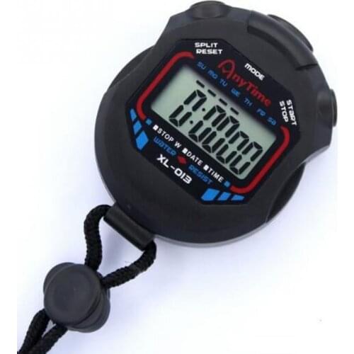 Kitchen Timers Classic Digital Professional Handheld LCD Chronograph Sports Stopwatch Timer Stop Watch With String