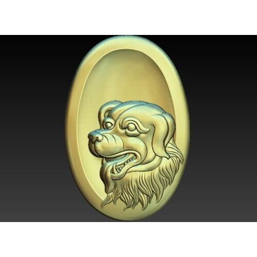 Cute Dog 3D STL Model for CNC Router 3D Printer Artcam Aspire Bas Relief