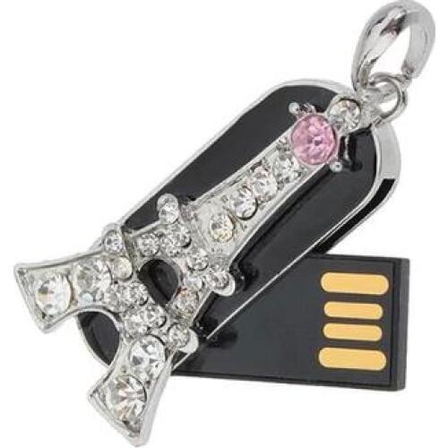 Silver Fashion Jewelry Crystal Tower Mini USB Flash Drive 1TB Pen Drive Pendrive 2TB Memory Stick 8GB-64GB Hot Selling Gift 2.0