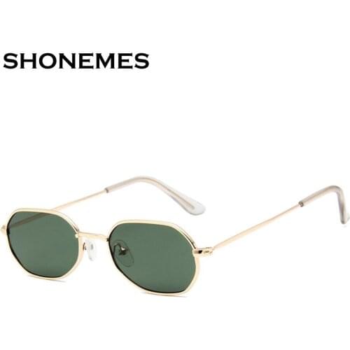 Fashion Vintage Polygon Tiny Skinny Sunglasses Men Women Designer Small Frame Irregular Eyewear Retro Sun Glasses