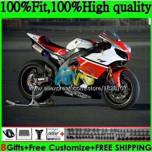 OEM Injection For YAMAHA YZF 1000 R 1 YZFR1 13 14 124BS.56 YZF-1000 YZF R1 1000CC YZF1000 YZF-R1 2013 2014 Fairing Red white Hot