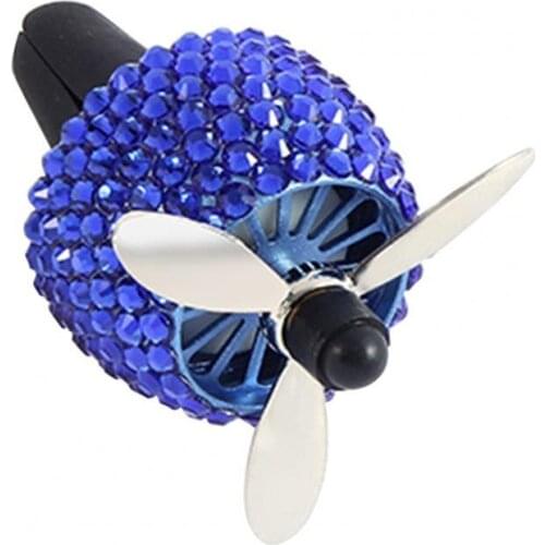 Air Freshener Mini Rhinestone Fan Car Perfume Clip Ornaments
