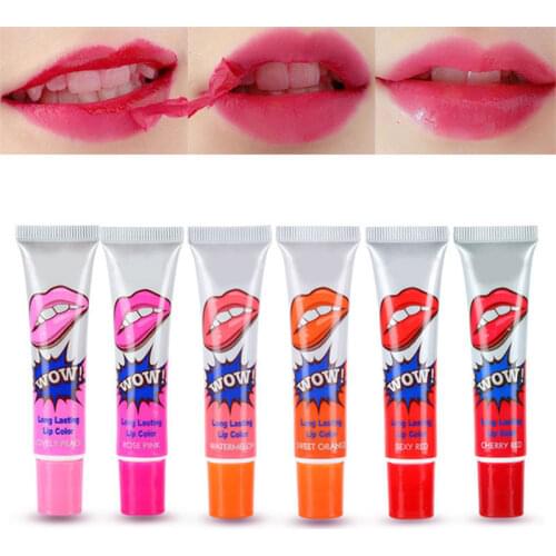 High Quality 6PCS Peel-Off Lipgloss Long Lasting Waterproof Tattoo Lip Stain Lipstick
