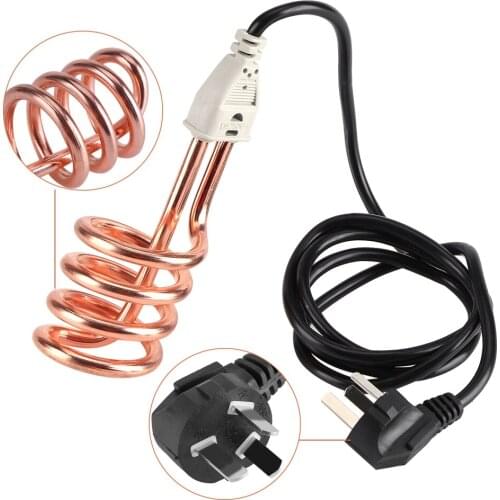 2500W 220V Portable Immersion Electric Heater Boiler Water Heating Part Travel Use Suitable For Heating Water In Container