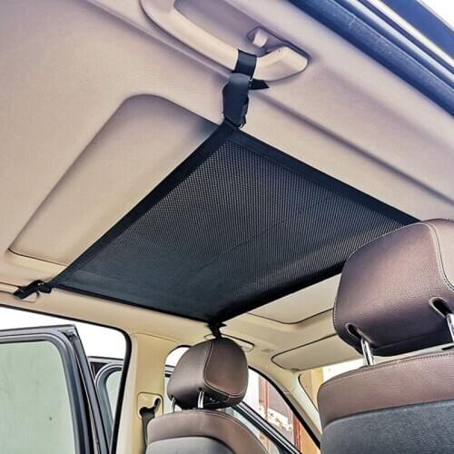 Car Ceiling Storage Net Pocket Universal Car Roof Interior Cargo Net Bag for Auto Car Trunk Interior Organizer Storage Net