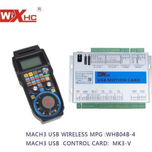 WiXHC Mach3 4axis Wireless cnc remote control usb control card use for cnc router with best price