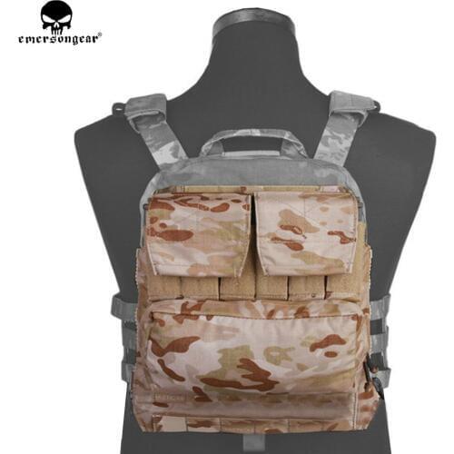 EMERSONGEAR Back Pack Zip on Panel For AVS JPC 2.0 CPC Vest Hunting Airsoft Paintball Combat Backpack Multicam Black EM9286