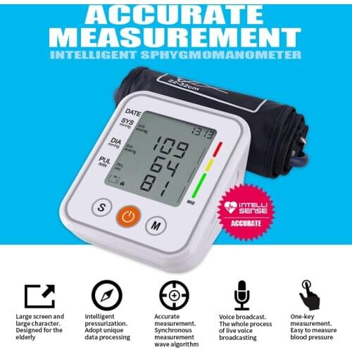 VILECO With voice Arm Cuff Blood Pressure Monitor household HD Digital Display Health Care electronic sphygmomanometer machine