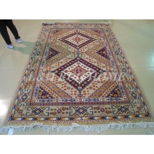 Free shipping 200x300cm 140 Line Hand-knotted Wool Oriental Persian Rug handmade persian carpet
