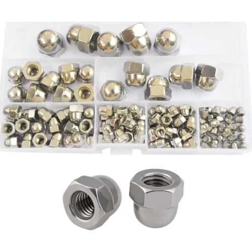 Acorn Nut M3 M4 M5 M6 M8 M10 304 Stainless Steel Hexagon Dome Cap Nut Blind Nut Assortment Kit