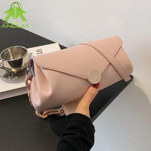 Luxury Women Shoulder Bag Fashion Solid Color Underarm Bag Summer New High Quality Casual Baguette Bag All-Match Female Handbag