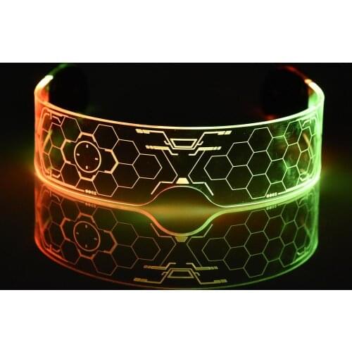 LED Luminous Glasses LED Glasses EL Wire Neon Light Up Visor Eyeglasses Bar Party EyeWare for Halloween Parties Props