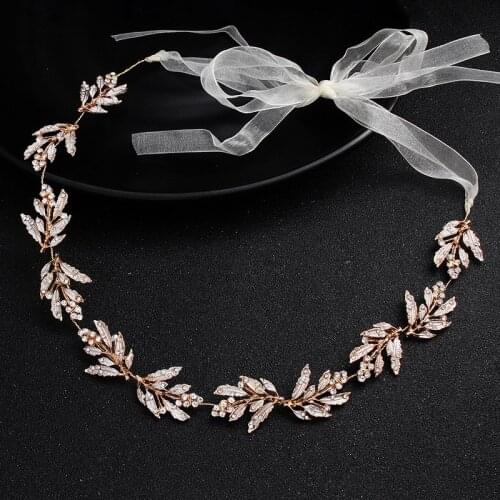 Fashion Gold Silver Color Tiaras Headbands Women Crystal Bridal Hairands Wedding Hair Ornaments Cheaper Head Jewelry Accessories
