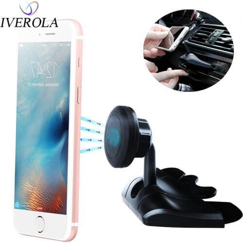 Universal Car Phone Holder Magnetic CD Slot Mount Cell Phone 360 Degree Mobile Phone Holder Stand Car Mobile Phone Accessories