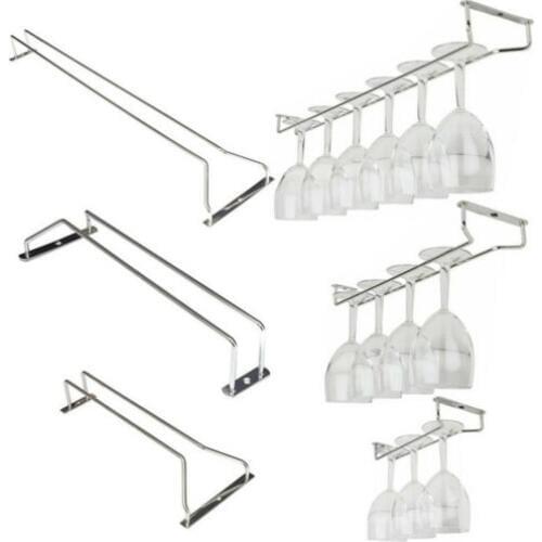 27/35/55cm Wine Glass Hanger Rack Stemware Home Bar Pub Holder Stainless Steel