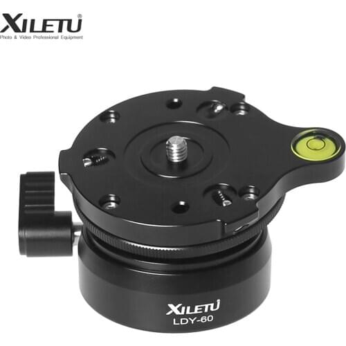 XILETU LDY-60 CNC Hemisphere Panoramic Tripod Head Aluminum Alloy 1/4&3/8 Inch Interface for DSLR Cameras Tripods Monopods