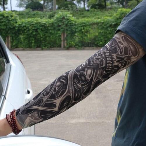 UV Sun Protection Arm Sleeves Ice Silk Cooling Arm Tattoo Cover for Women Men Summer Cycling Fishing Outdoor Activities